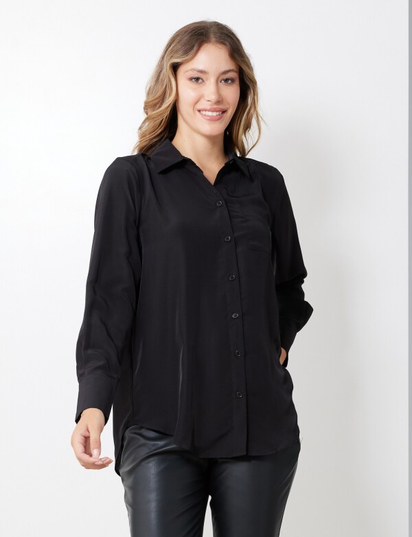 Camisa Saten NEGRO