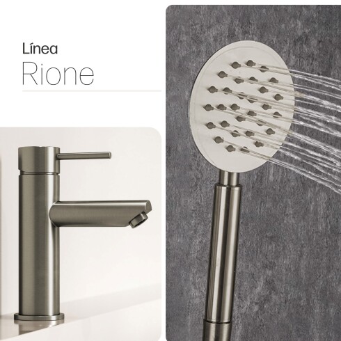 Juego Grifería Rione Brush Nickel Exterior GRIS-BRUSHED NICKEL