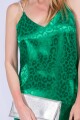 Vestido print con perlas Verde