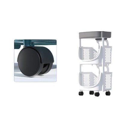 Carrito Apilable Multiuso Con Ruedas 2 Niveles 64 Cm Carrito Apilable Multiuso Con Ruedas 2 Niveles 64 Cm
