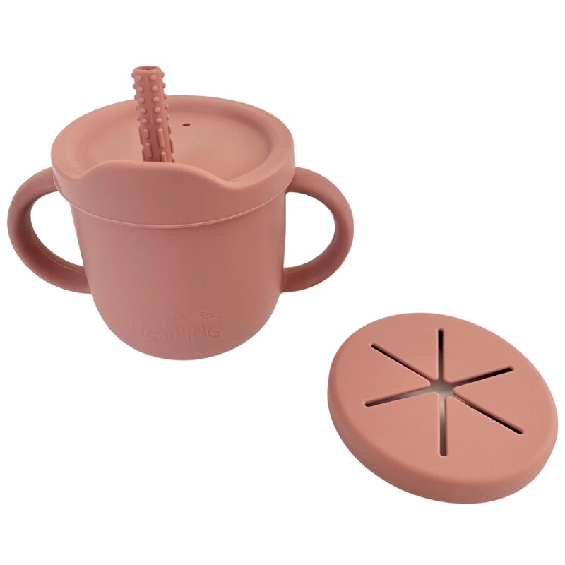 Vaso Doble Función Silicona Rosa Oscuro Hopping VASO DOBLE FUNCIÓN SILICONA HOPPING / ROSA OSCURO