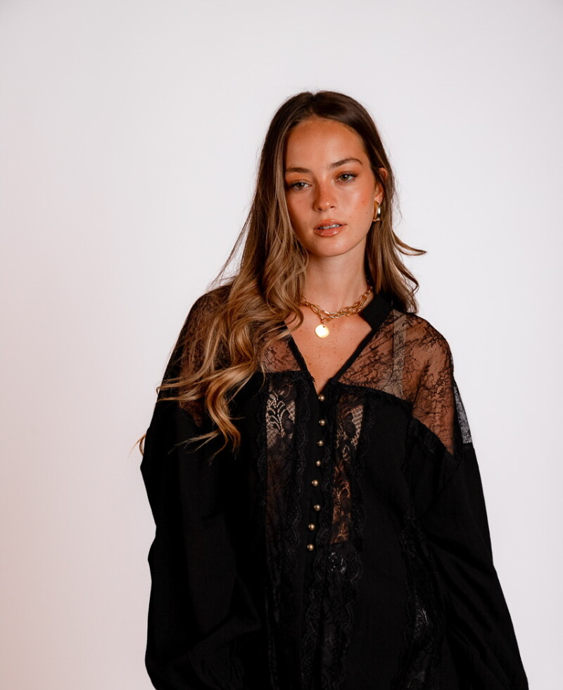 Camisa Viena negro
