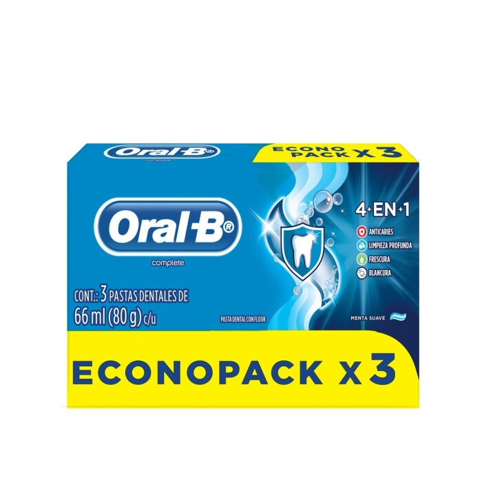 ORAL-B PASTA COMPLETE 4 EN 1 X 3 UNID. X única