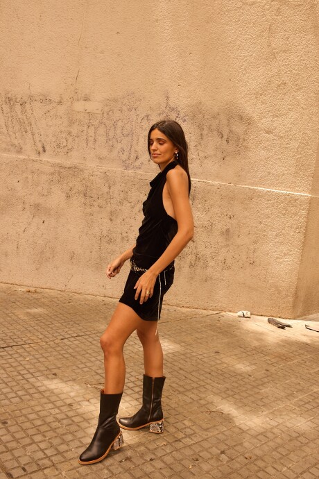 Vestido Arma Mortal Velvet Negro