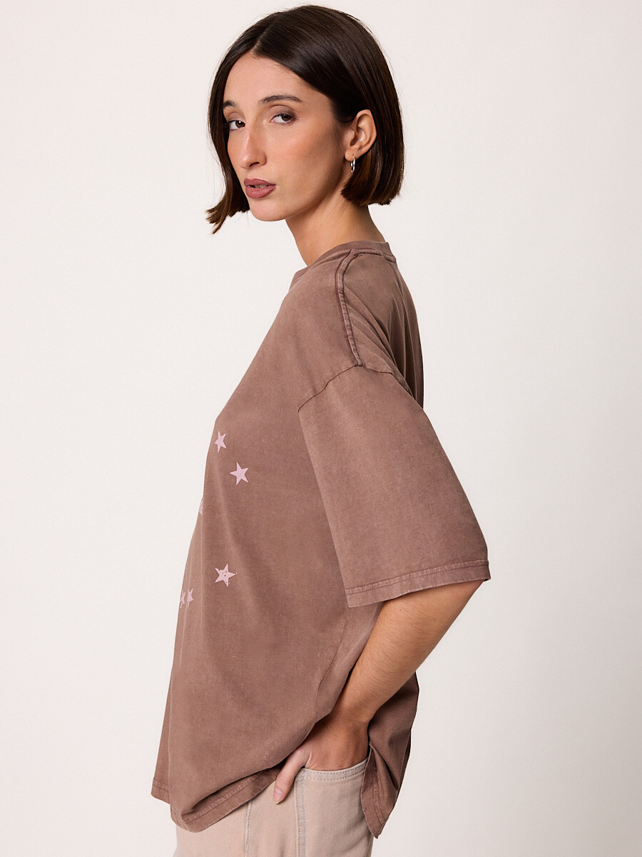 T-SHIRT M/C TOFOS DIXIE Tabaco