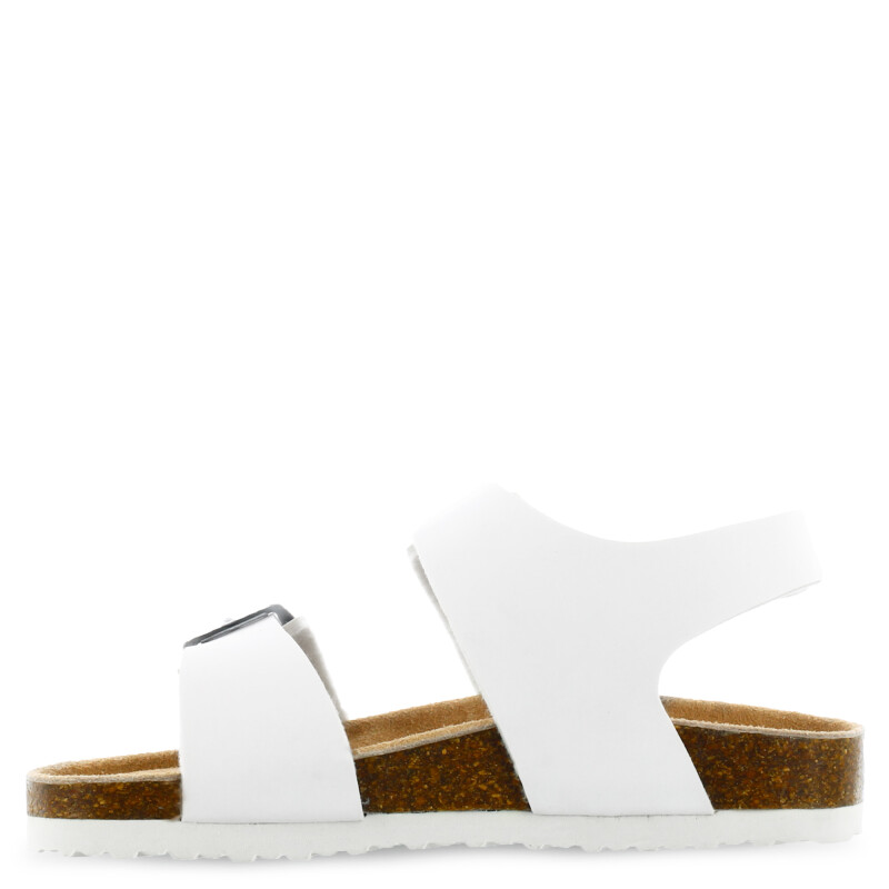 Sandalia de Niña Mini Miss Carol BUCKY con hebillas y velcro Blanco