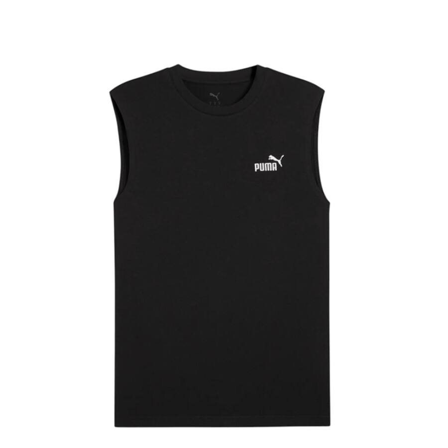 Remeras Puma Logo Sleeveless Masculino Negro
