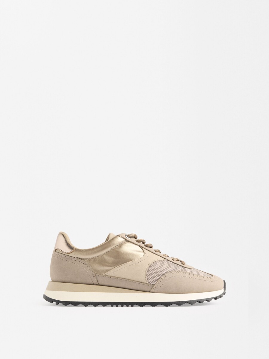 Zapatillas Running Rejilla dorado