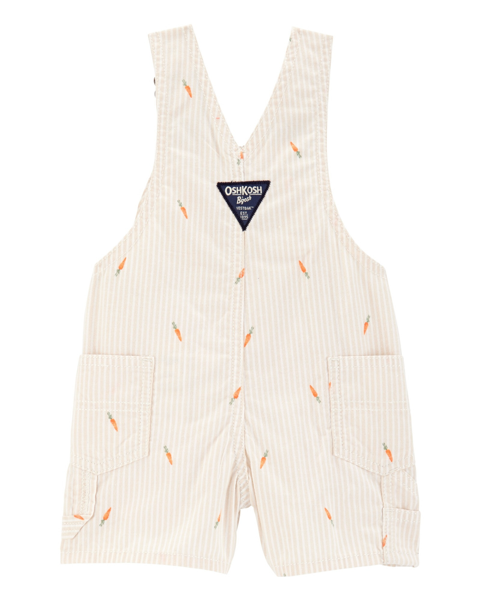 Enterito corto de algodón, diseño zanahorias Sin color