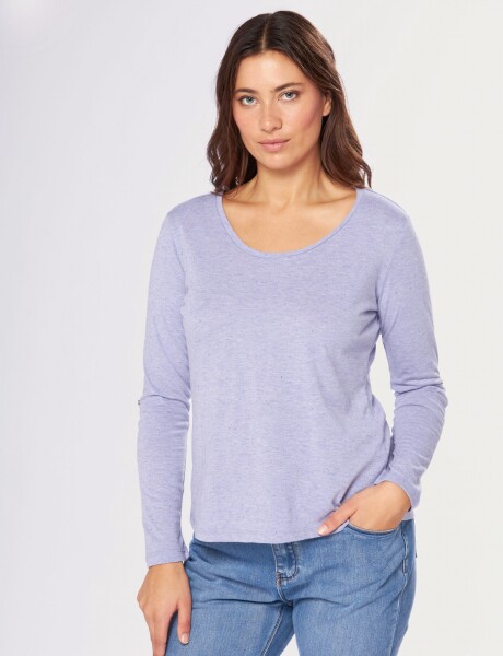 REMERA LISA MANGA LARGA Violeta