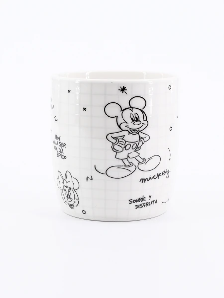 TAZA MICKEY Y MINNIE BLANCO