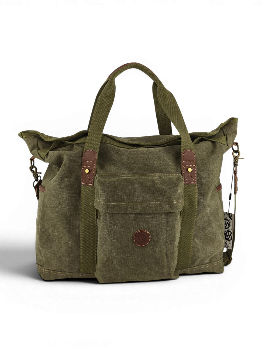Bolso tote de lona urbano - Verde 