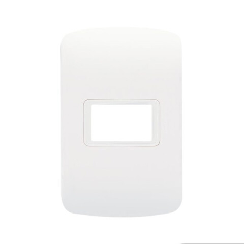 Plaqueta para 1 módulo blanca c/ bastidor, Atenea M48630