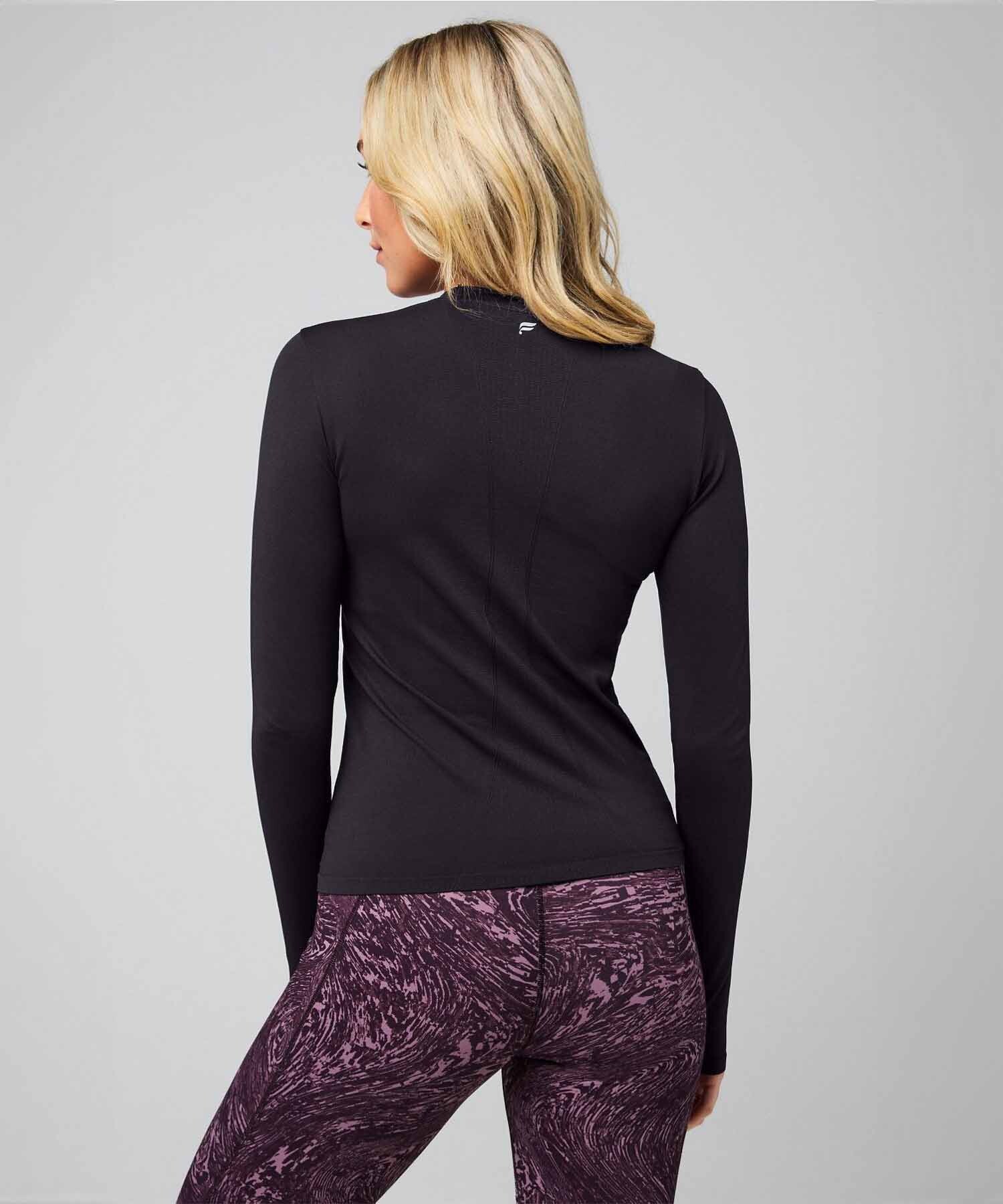 Polo Manga Larga Feather Tech+ Long-Sleeve Top Mujer Black