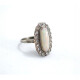 Anillo Oro 18K Blanco, Brillantes Y Opalo Anillo Oro 18K Blanco, Brillantes Y Opalo