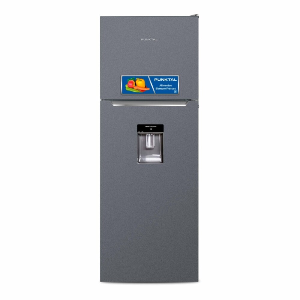 REFRIGERADOR FRIO SECO 345L 2 PUERTAS INOX - DISPENSADOR acero inoxidable