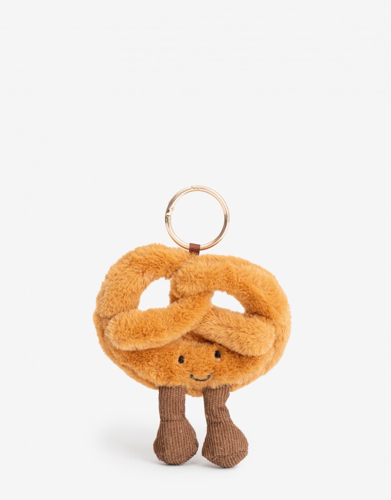 Llavero Cozy Llavero Y Bag Charm Peluche Pretzel - Marron Medio