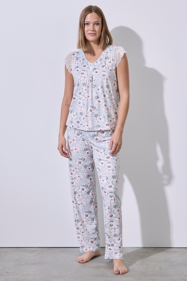 Set Pijama Remera & Pantalon MULTI/GRIS