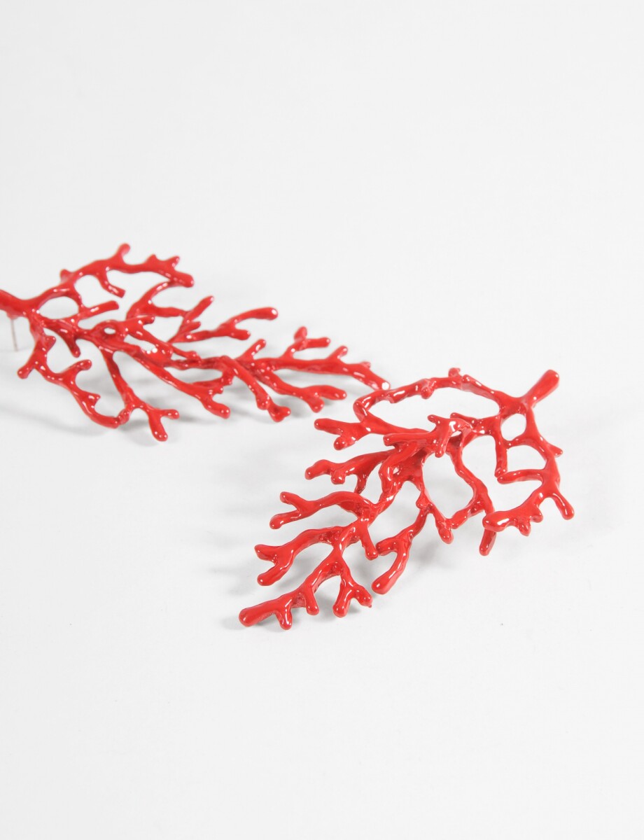 Caravanas coral - rojo 