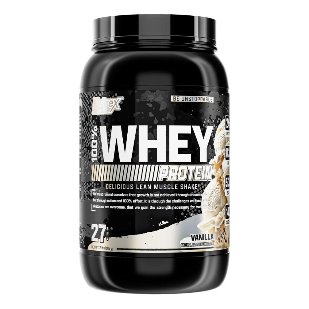 100% Whey Protein Vanilla | Proteína de Suero | 2 lb - Nutrex 100% Whey Protein Vanilla | Proteína de Suero | 2 lb - Nutrex