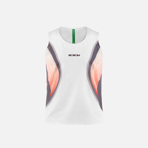 Ultralight Desert Singlet - Hombre White/heat Visions