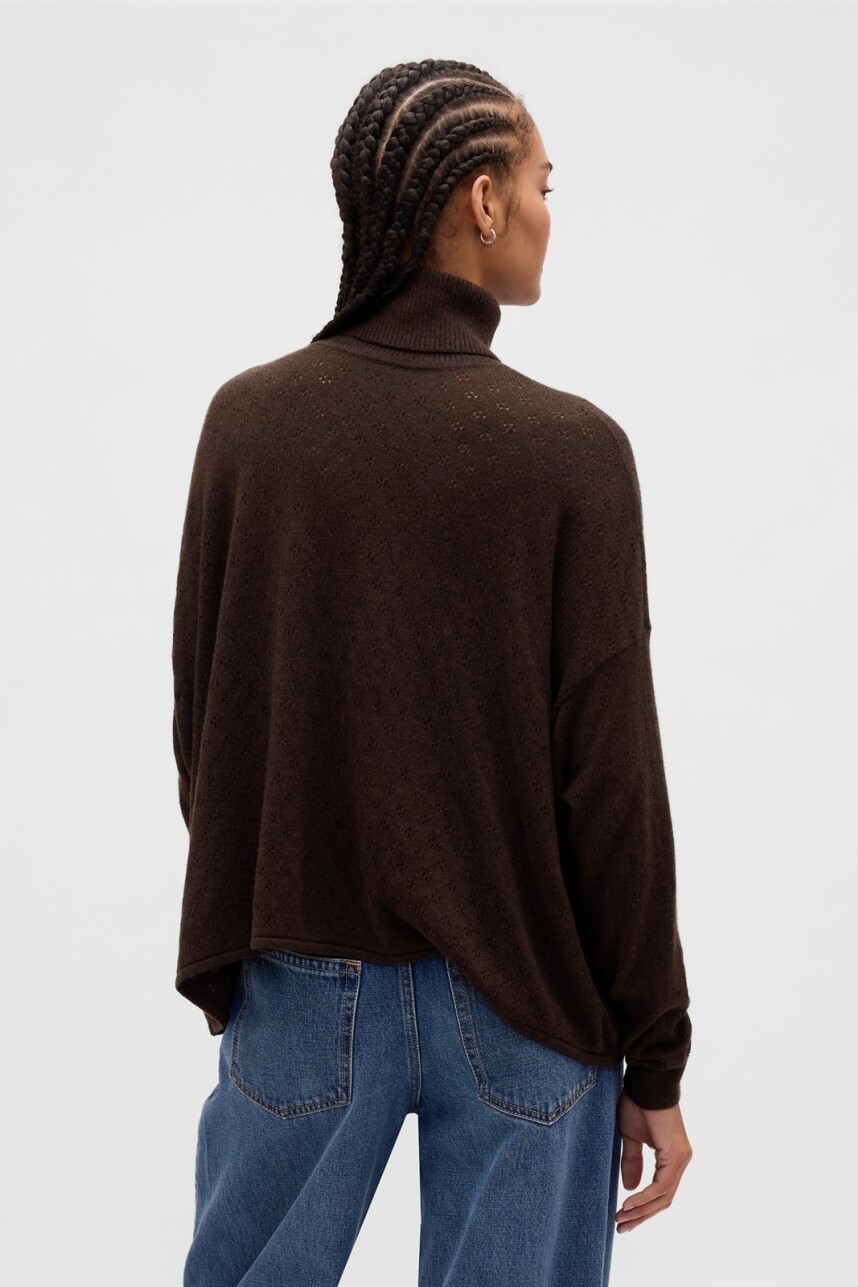 Buzo Polera Brooklyng Pointelle Mujer Terra Brown
