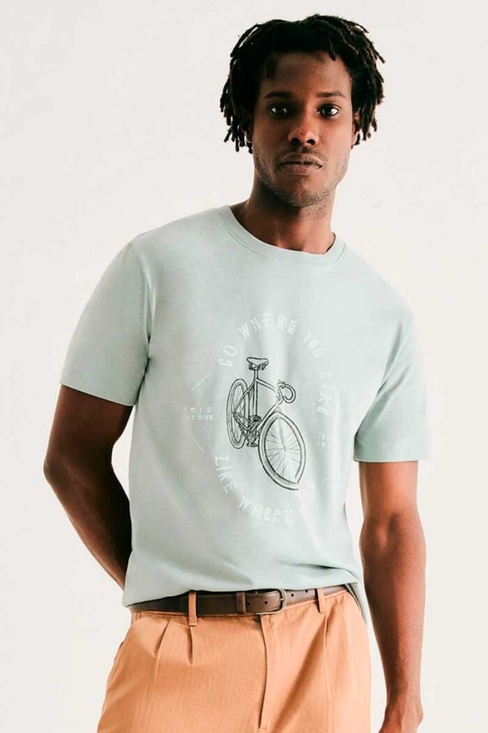 T-SHIRT HERING 4F87 Verde-botella