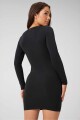 Vestido Seamless Long-Sleeve Mini Dress Mujer Black