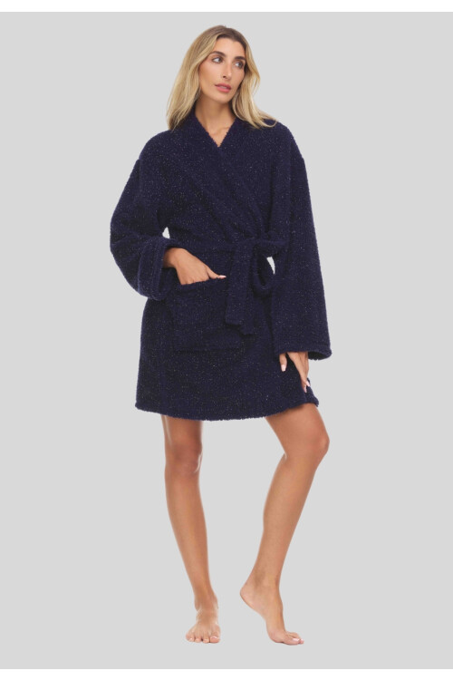 BATA CON BRILLOS TELA MICROSOFT AZUL