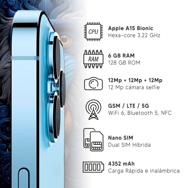 Iphone 13 Pro Max 6/128 Gb 5g AZUL