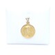 Medalla en oro 18k amarillo con imagen religiosa. Diámetro 14mm Medalla en oro 18k amarillo con imagen religiosa. Diámetro 14mm