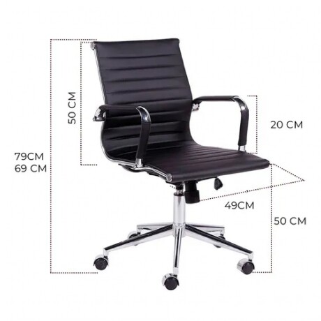 SILLA DE ESCRITORIO JULES REGULABLE - NEGRA Silla De Escritorio Jules Regulable - Negra