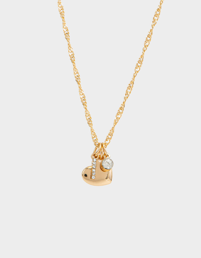 Cadena Corta con Dije De inicial Cadena Corta Con Dije De Inicial "i" - Dorado