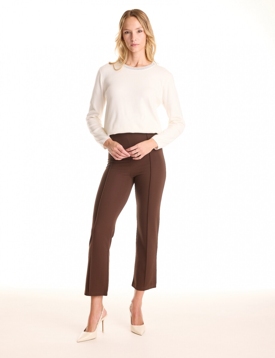 Pantalon Cigarette - Marron 