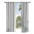 Cortina Blackout 100% Engomada Termica Set 2 Paños Tipo Lino Variante Color Gris Claro
