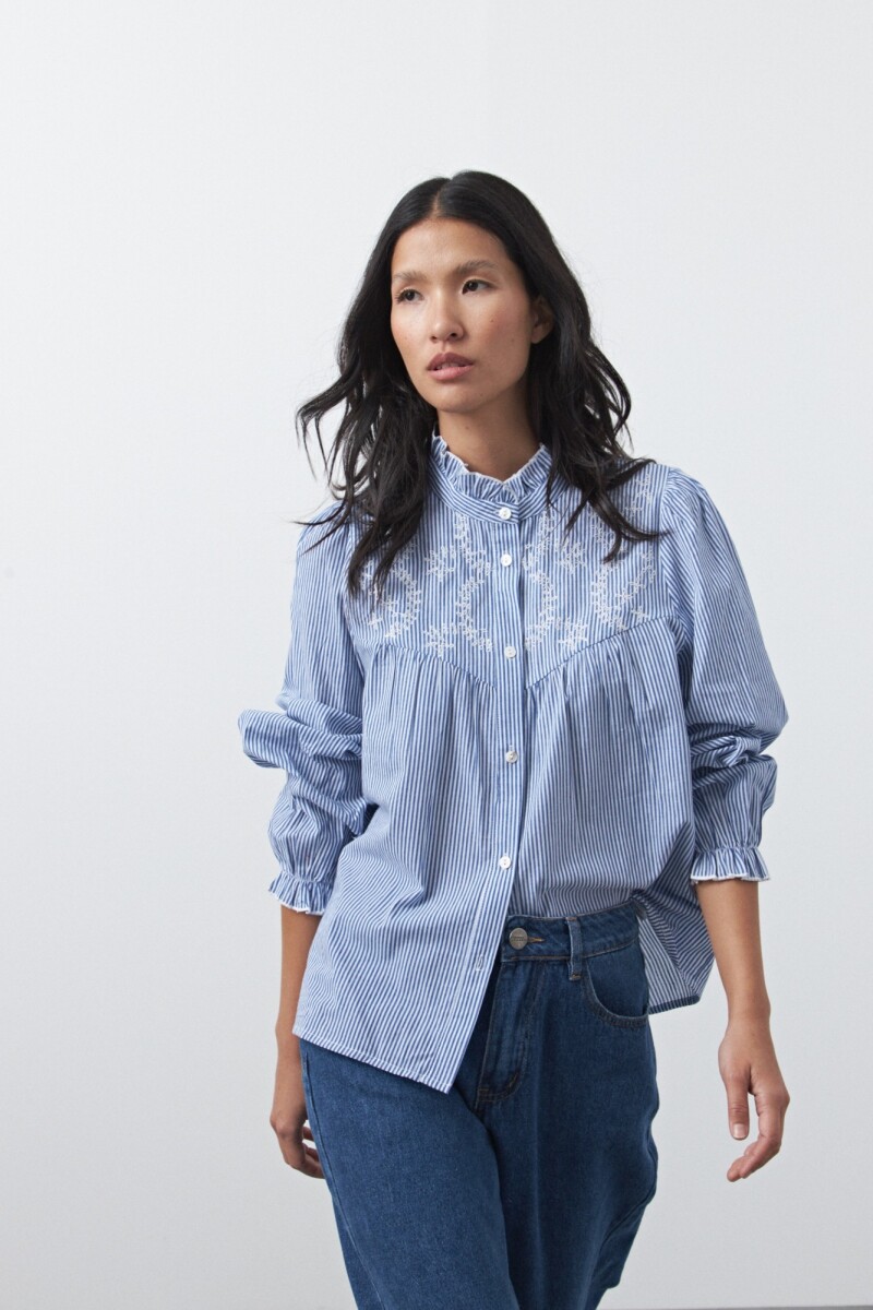 CAMISA FIRA Blanco/Azul