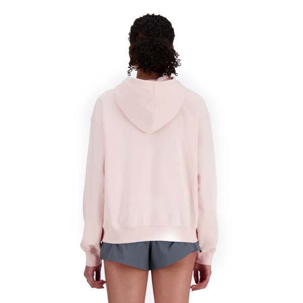 SPORT ESSENTIALS FRENCH TERRY LOGO HOODIE - NEW BALANCE ROSA
