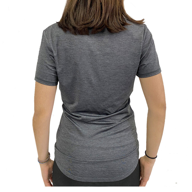 Remera de Mujer Umbro Active Dama Gris Melange - Blanco