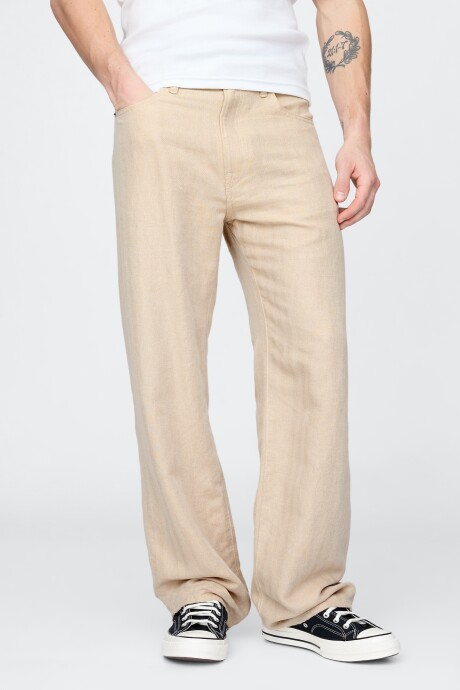 Pantalón De Lino Hombre Bedrock 291