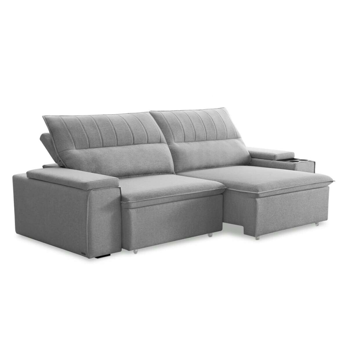 Sillon 3 Cuerpos Reclinable y Retractil Pavia - Gris 