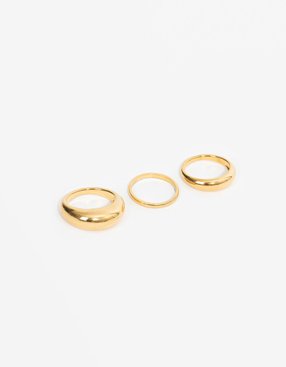 Set De Anillos De Acero 