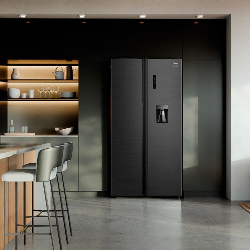 Heladera Inverter - 587L Side by Side BLACK - Midea Heladera Inverter - 587L Side by Side BLACK - Midea