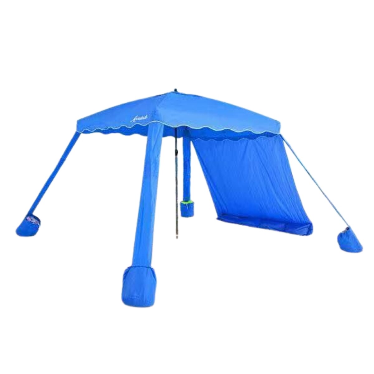 Gazebo Sombrilla cuadrado playa 4 patas - Azul 
