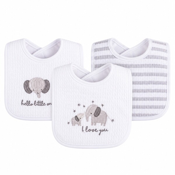 Set x3 baberos elefante ASH gris