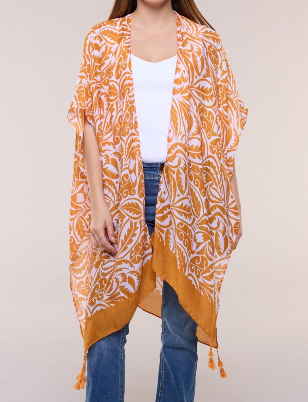 Kimono Arabescos ANARANJADO/MULTI