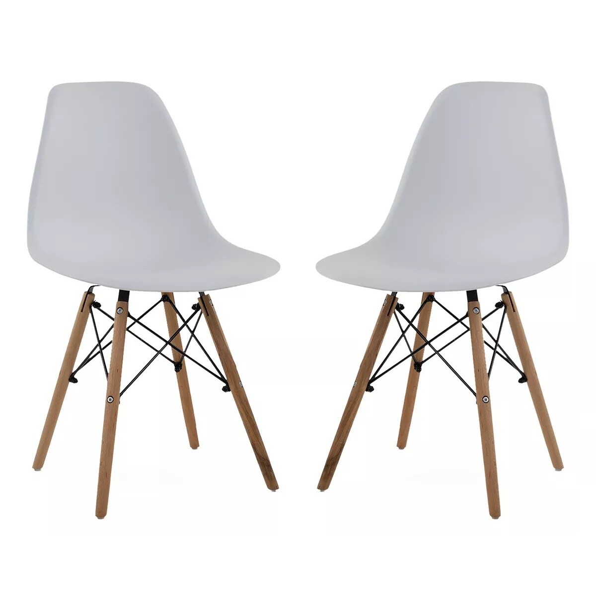 Silla De Comedor Eames Pack 2 Unidades Varios Colores Lumax - Blanco 