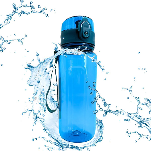 Botella SPORT con correa 650ml Celeste