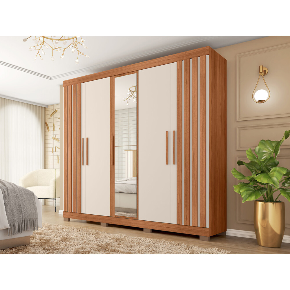 ROPERO MODELO SOPHIA CON 2 CAJONES Y 5 PUERTAS COLOR FREIJO/OFF WHITE Ropero Modelo Sophia Con 2 Cajones Y 5 Puertas Color Freijo/off White