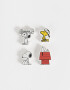Útiles Varios Set De Gomas De Borrar "snoopy" - Combinacion Multicolor
