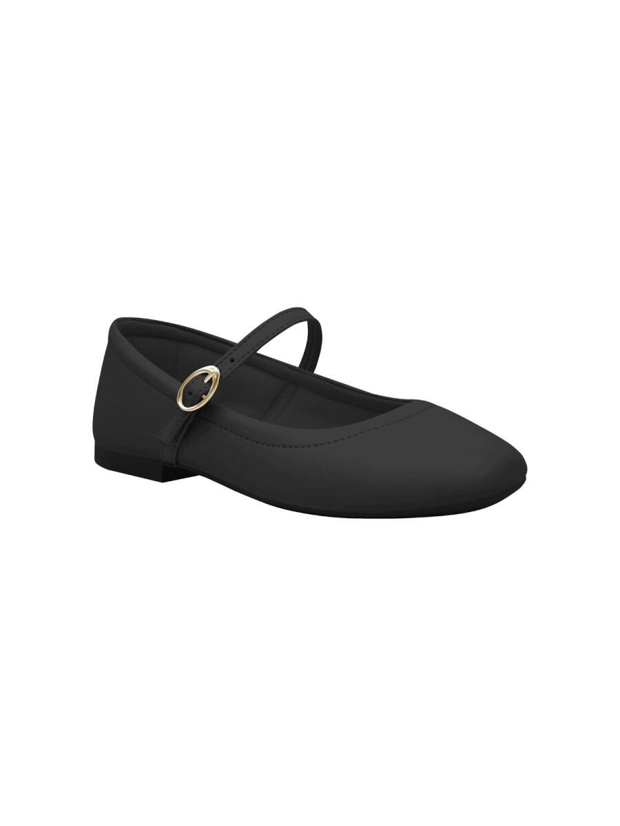Ballerina Con Hebilla - Negra 
